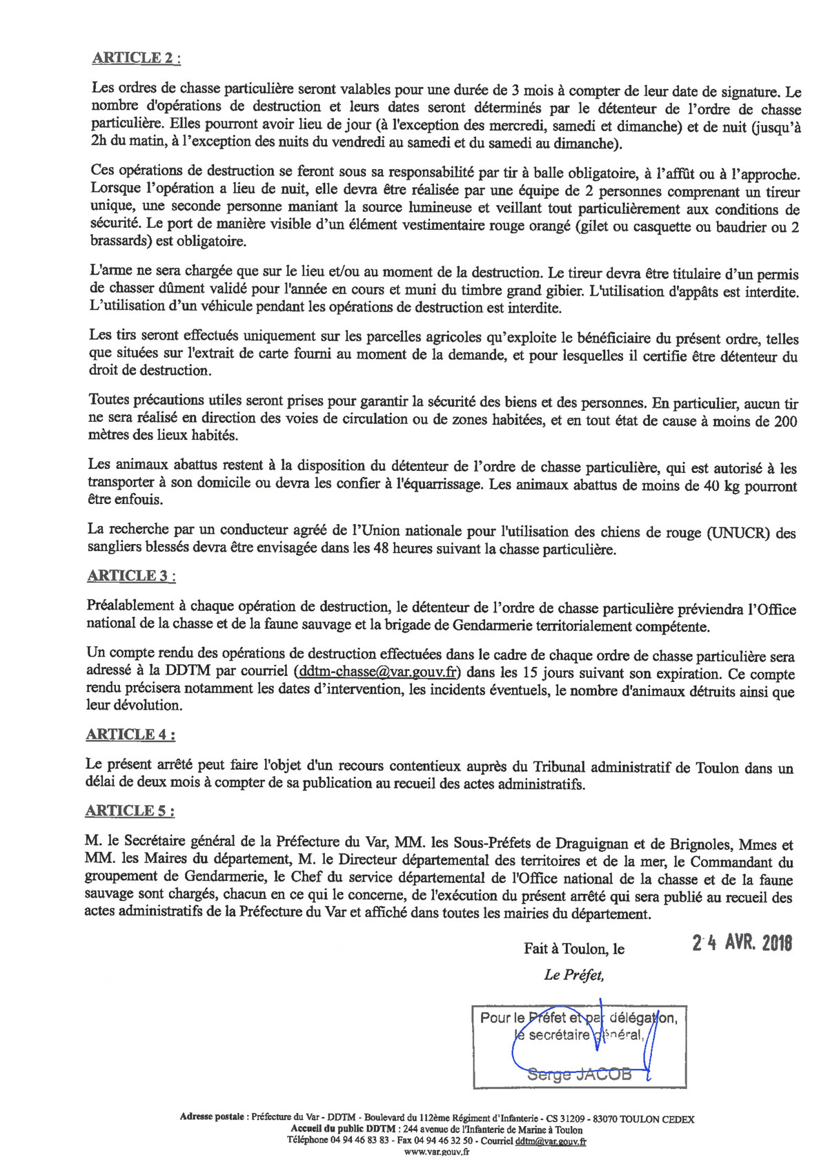 20180424 AP cadre Ordre Chasse Particulier Page 1